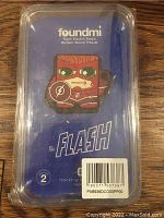 The Flash character keychain in sealed retail packaging with foundmi branding visible