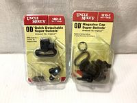 Two sealed packages of Uncle Mike's swivels side by side on white surface, showing fronts of packages and product details.