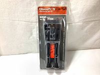 Front view of new Champion bipod in clear plastic packaging, labelled 'Bipod 9-13"'