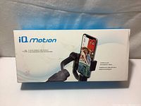Closed retail box of iQ Motion 3 Axis Gimbal Stabilizer with product image and branding on the front.