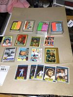 Four hard plastic cases each containing 1970s collector cards, three labeled as checklists including a 1977 checklist.