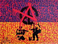 Front view of entire canvas on white background