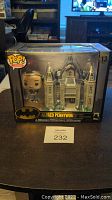 Front view of unopened boxed Funko Pop Town Alfred Pennyworth with Wayne Manor set showing box art and contents inside.