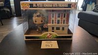 Front view of unopened Funko Pop Town Ghostbusters Dr. Peter Venkman with Firehouse set in original packaging.