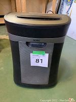 Front view of the Royal crosscut shredder showing the top paper slot, brand logo, and mesh front panel.