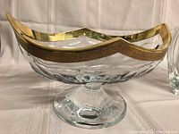 Front view of bowl showing overall shape and gilt rim