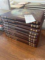Stack of nine Time-Life Western series books with embossed brown covers, titles visible on the spines.