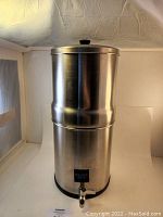 Full front view of the two-tier filtration system