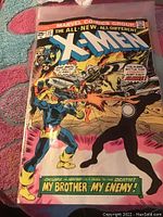 Front cover showing Cyclops vs Havok in battle with title 'My Brother - My Enemy!' and Marvel Comics Group header.