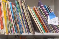 Photo showing a shelf with 22 assorted hardbound children's books including ethnic and classic titles.