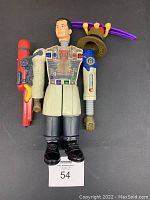 Inspector Gadget figure assembled with all limbs attached, showing front view with accessories.