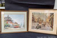 Both framed prints side by side showing overall lot