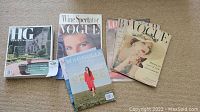 Photo showing a selection of magazines including HG, Wine Spectator, Vogue, Magnolia Free
