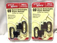 Two unopened packs of Uncle Mike's QD Quick Detachable Super Swivels 1403-3 in original retail packaging for 1 1/4 inch slings.
