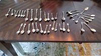 Overview of spoons spread on table