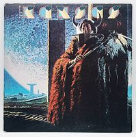 Front cover of the Kansas Monolith 1979 vinyl album featuring Viking figure artwork.