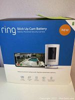 Box front of Ring Stick Up Cam Battery