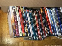 Photo showing a selection of DVDs including The Europeans, The Hours, The Crown Prince, Joan of Arc, and more.