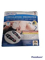 Image of the Dr Ho's Circulation Promoter box showing device, branding, and usage information.