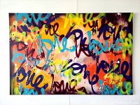 Full front view of the canvas showing overall artwork and color scheme