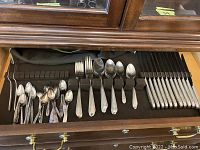 Top drawer organizer insert with individual slots (demonstration with silverware not included)