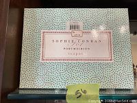 Box of Sophie Conran for Portmeirion Teapot with label and price tag showing $39.99