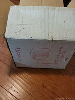 Original cardboard box showing Edsun branding and product sketch. Box marked as 12 x 12 canopy light fixture.