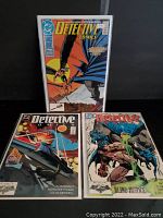 Full lot of 3 Batman Detective Comics comic books in protective sleeves