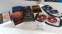 Full lot including 6 books and 4 Bible CDs with cases