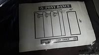 Packaging label showing product name Pony Dance, dimensions 42" x 45" with an illustration of grommet curtain panels.