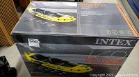 Front of sealed Intex Explorer K2 box showing kayak image and branding