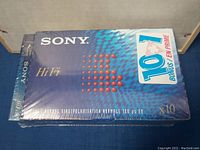 Sealed box of Sony Hi-Fi audio cassette tapes from front showing branding and bonus offer