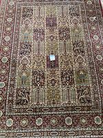 Full top-down view of the Valby Ruta area rug showing the overall pattern and colors.