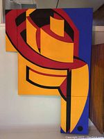 Full view of assembled multi-panel painting showing overall composition