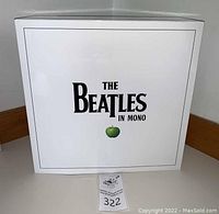 Front of white box with "The Beatles In Mono" logo