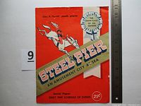 Front cover of the 1960 Steel Pier souvenir program showing a red, white, and green design with diving horses graphic and event schedule priced at 25 cents.