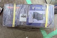 Photo of the sealed original box showing the 5 inch steel vise inside, brand Westward