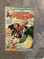 Front cover view of The Amazing Spider-Man #217 comic book showing the title, characters, price and condition.