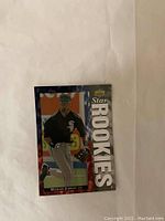 Front side of Michael Jordan 1994 Upper Deck Star Rookies baseball card with photo of Jordan in black Chicago White Sox uniform.