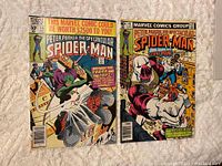 Front covers of Spectacular Spider-Man comics #41 and #45, showing detailed artwork and titles.