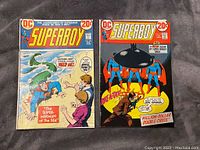 Front covers of two vintage DC Superboy comic books, issues #193 and #194, showing classic illustrated covers with price 20 cents
