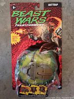 Front view of Beast Wars Transformers Rattrap figure new in package, showing blister card with figure in rodent alternate mode.