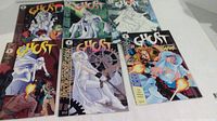 Six Ghost comics from Dark Horse Comics arranged for display showing cover art and titles.