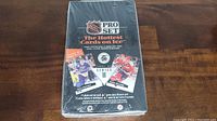 Front of the sealed retail box showing NHL Pro Set logo, promotional text, and sample player cards from the 1991-92 Series 2 set.