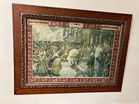Overall front view of framed print showing full scene, frame and border