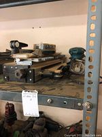 Overall view of Leigh jig and Makita sander on shelf