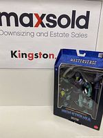 Boxed Masters of the Universe Masterverse Skeletor figure from Mattel, front view showing figure and accessories in packaging