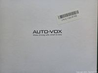 Box with Auto-Vox branding and tagline 'Make driving safe, smart & easy'.