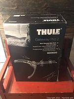Original Thule product box displaying Gateway Pro 2 rear-mounted bike rack model 900600.