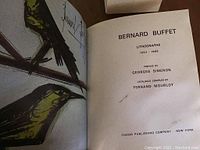 Title page showing Bernard Buffet lithographs 1952-1966 with preface and catalogue credits